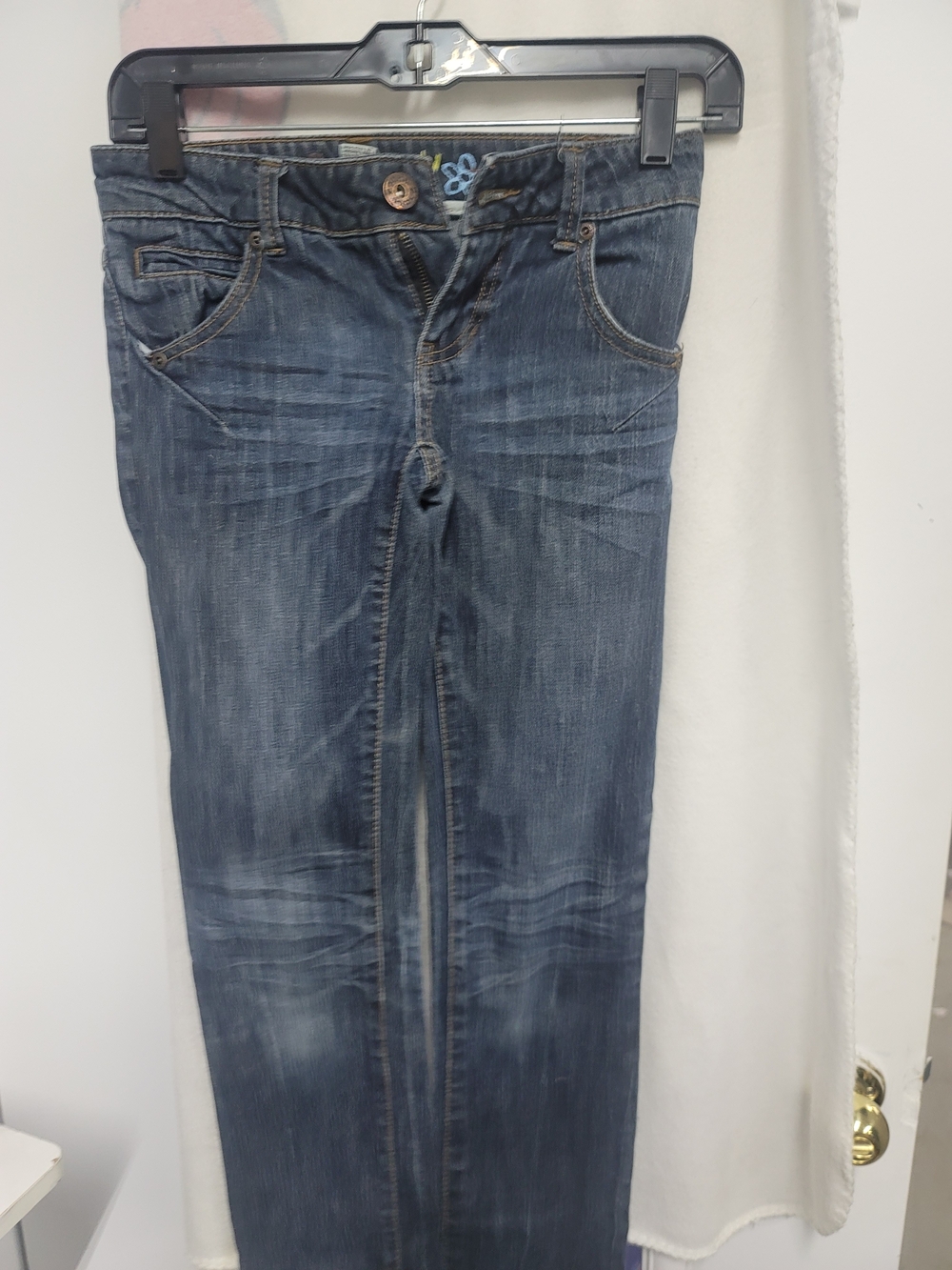 Mudd Women's Straight Jeans in Medium Blue Wash